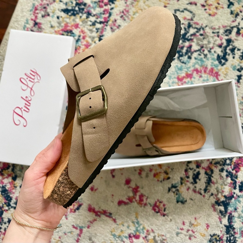 Pink Lily Clogs, Taupe